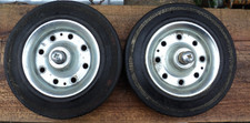 Pair of 200mm Solid Rubber Tyre Roller Bearing Replacement Trolley Cart Wheels