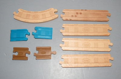 Fisher Price Thomas & Friends WOODEN TRAIN TRACK LOT Straights, Adaptors, Ramps