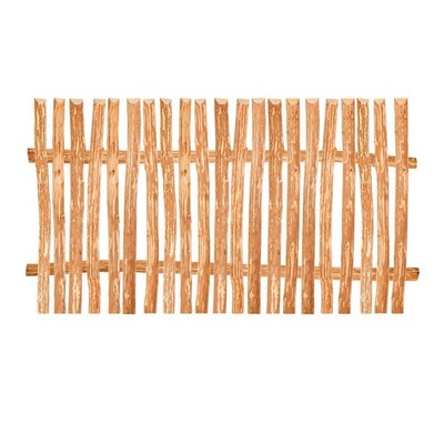 Gartenzaun Holz 90cm Staketen Friesen Jäger Latten Natur Zaun Haselnuss Kastanie