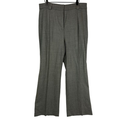 LOUBEN Wide Leg Pants Wool Blend Black Check Womens Sz 16 Wool Blend Career Wear