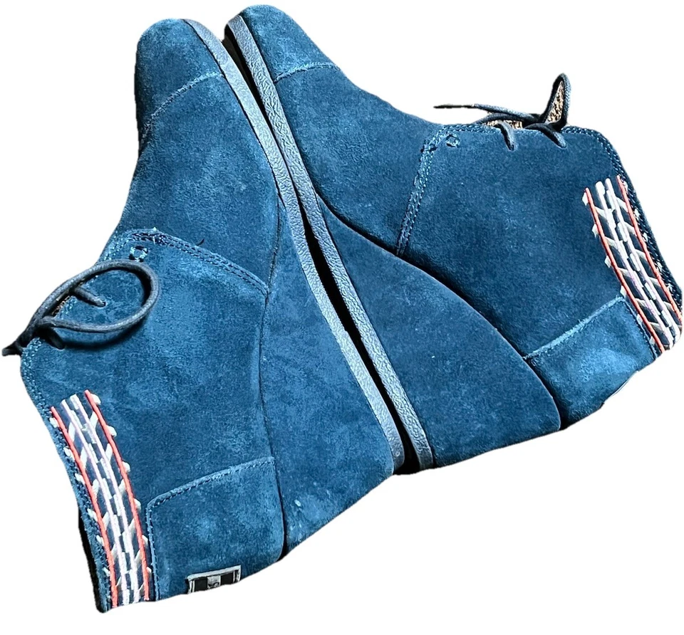 Botines Toms Desert para mujer botines de cuero tacón bajo cuña con cordones 7,5 Foto 4 de 4