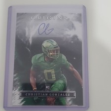 Panini 2023 Chronicles Origins Rookie Autographs Christian Gonzalez Auto RC OA-…
