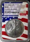 1994 $1 American Silver Eagle NGC MS69 Memorial Day Edition (095)