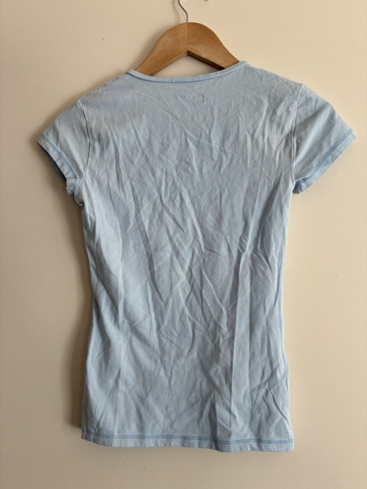 Gap Favorite Stretch Womens Solid Light Blue Cott… - image 3