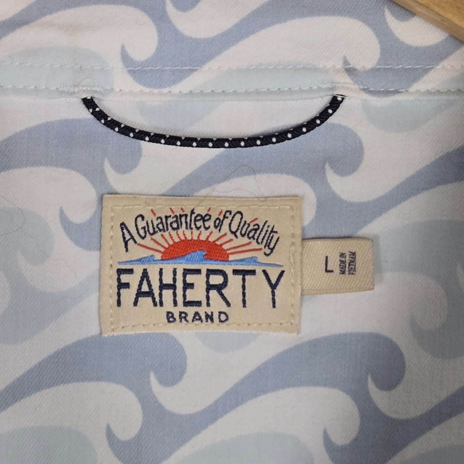 FAHERTY Mens Large Ocean Waves Performance Supima… - image 7