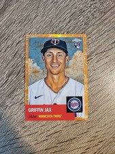 2022 Topps Chrome Platinum Griffin Jax /25 Orange Refractor #76 Rookie RC Twins