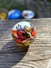 handmade art glass marble Uccelli Sisters By Sara Sally LaGrand