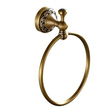 Brass Towel Ring, Antique Round Towel Holder, Wall Mounted Bath Hand Towel Ra...