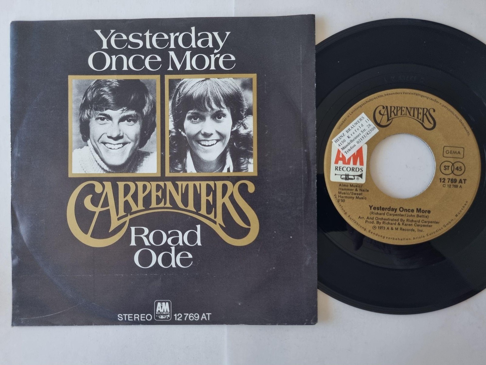 Carpenters - Yesterday Once More 7'' Vinyl Germany