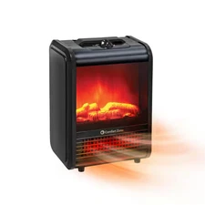 Comfort Zone Electric Space Heater 1200W Portable Ceramic Mini Fireplace Indoor