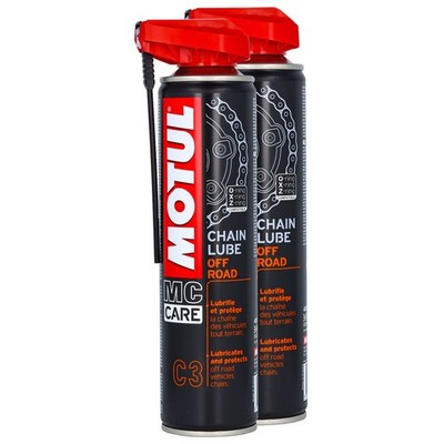Kettenspray MC CARE C3 Chain Lube Off Road Motul 2 X 400 ml Kette Ketten Spray
