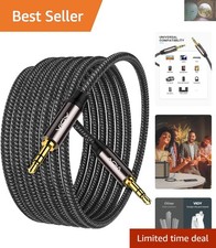 Universal 3.3 ft Braided Aux Cable - Connects Headphones, Speakers  More