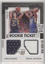 2021-22 Contenders Rookie Ticket Dual Swatches Chris Duarte Isaiah Jackson 0c3