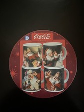 Vintage Coca Cola Santa Claus Mugs, Set Of 4