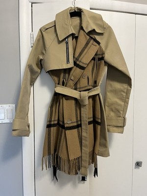 Ben Taverniti Unravel Project Double Breasted Mackintosh Trench SZ 40 NWT $1330