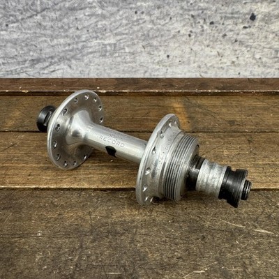 Vintage Campagnolo Record Rear Hub 28H English Thread QR Silver