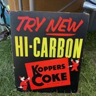 Vintage Koppers Seaboard Coke Coal Hi-Carbon Sign Cardboard Rare With Koppers