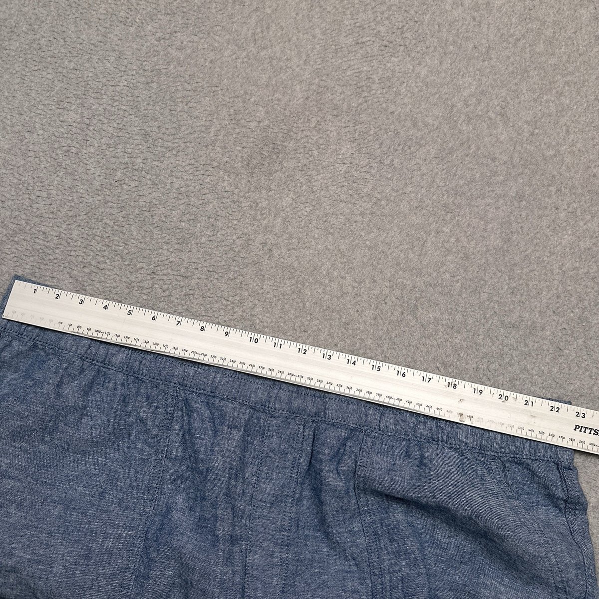NEW St. John's Bay Chambray Wide Leg High Rise Pants Women 2X PLUS