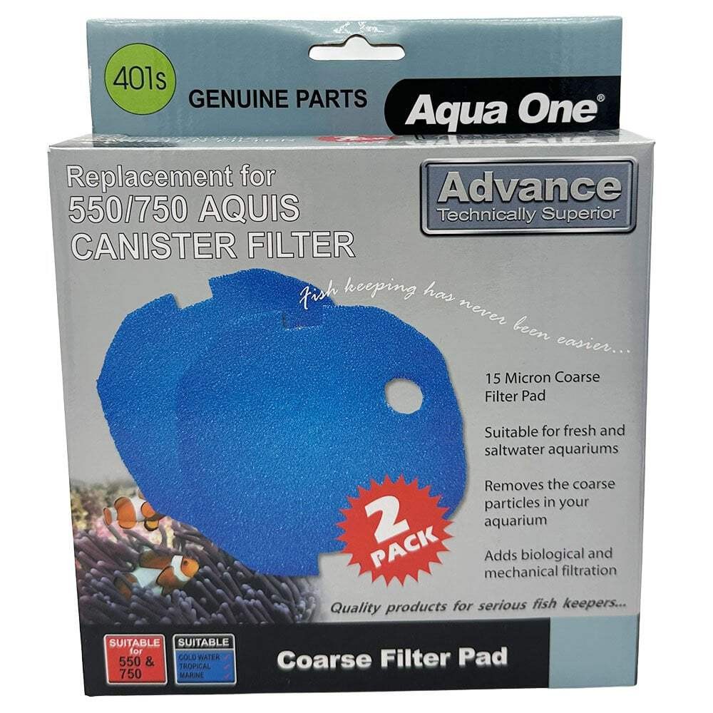 Aqua One Aquis Advance 550/750 Blue Sponge Pad 15PPI (2pk)