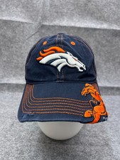 Denver Broncos NFL Team Apparel Hat Cap Strap Back Adult One Size Blue Cotton
