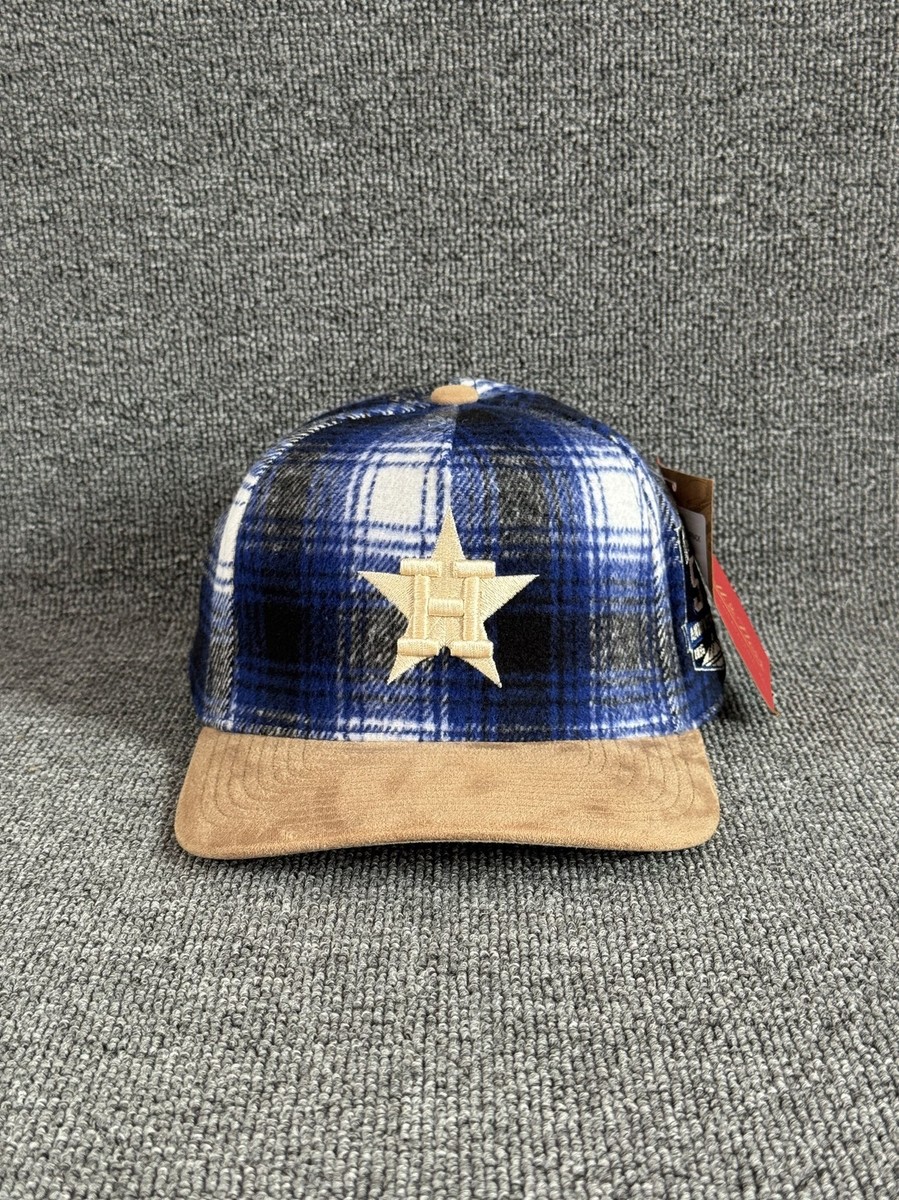 Mitchell & Ness Houston Astros Snapback Plaid Tan Brim One Size Hat