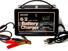 Vintage Sears Battery Charger Model 608.718520 62 Amp 12 Volt Car Black Vintage Sears Battery Charger Model 608.718520 62 Amp 12 Volt Car Black