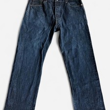 Y2K Levi's 501xx Jeans 35 slubby denim button fly dark wash