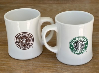 Set Of 2 Starbucks Coffee Mugs with Lady Starbucks