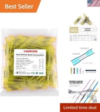 Reliable 50PCS Heat Shrink Butt Wire Connectors 12-10 AWG - Certified