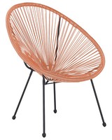 Lustiger Gartenstuhl Spaghetti Stil Rattan Orange Acapulco Ii