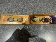 Arena Tracks Junior Mirrored Goggles - Gold / Blue / Red