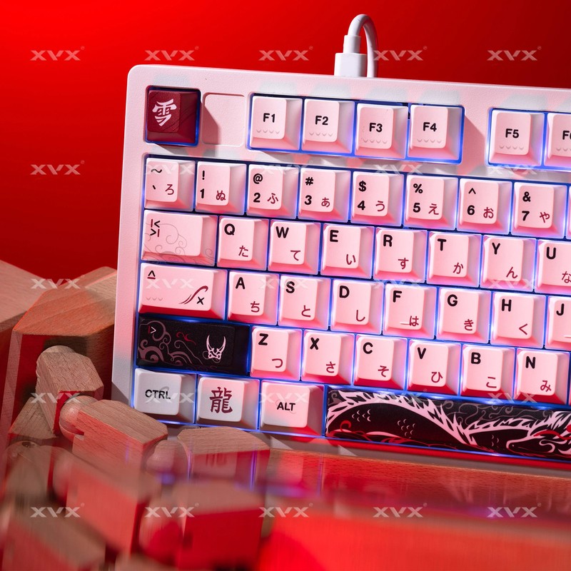 XVX Yuki Aim Keycaps 134 Keys PBT Dye-Sub Cherry Profile Japanese Anime