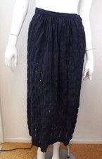 Vintage 1980s Giorgio Armani Sheer Long Maxi Skirt Pocket Plaid Navy Green Black
