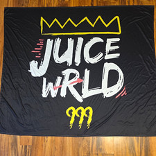 Juice WRLD 999 Crown Tapestry Wall Hanging Flag Banner Hip Hop Merch 50x60