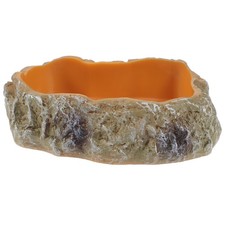Reptile Food Water Bowl Reptile Turtle Food Bowl Resin Rock Drinking Bowl Water
