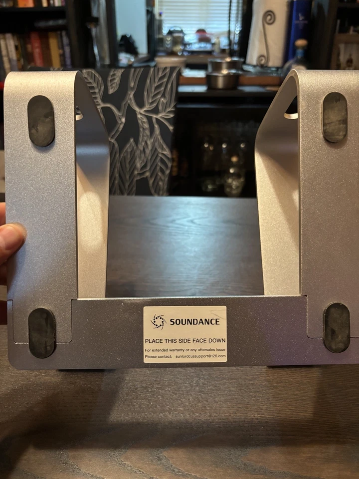 EUC Soundance Laptop Stand, Aluminum, Compatible with 10 to 15.6 in Laptop, Gold - Image 2 of 4