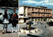 Greece Heraklion the fountain Morozini ethnic dress VW Bug ~ postcard sku749