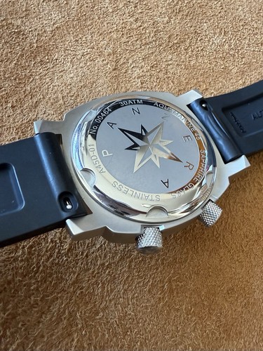 Panzera Aquamarine A45D-01 Automatic Movement 30 ATM Diver Black Dial - Picture 9 of 14