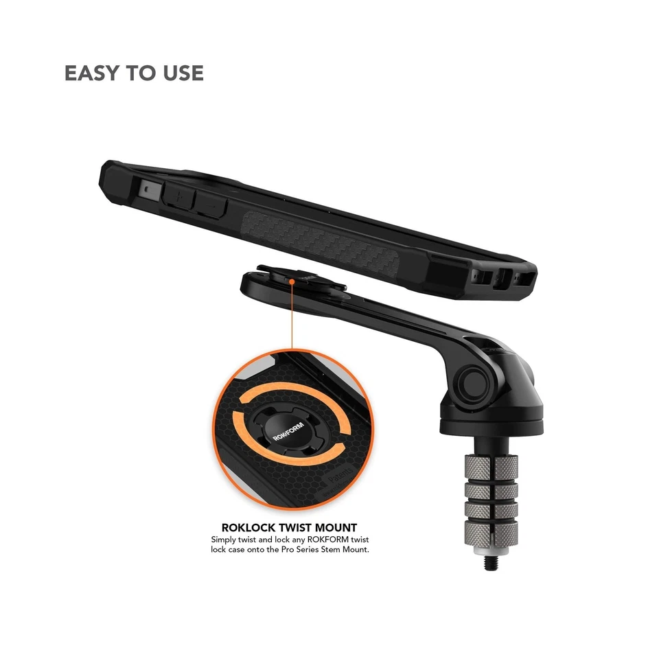 Rokform - Montaje para teléfono con vástago de motocicleta serie Pro, se adapta a la mayoría de las bicicletas deportivas Cen Foto 3 de 4