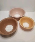 Vintage Autumn Peach Rainbow Pyrex Nesting Mixing Bowl Set 1970's