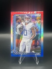 2025 Topps Chrome Football Calvin Ridley #291 Red, White & Blue Refractor Titans