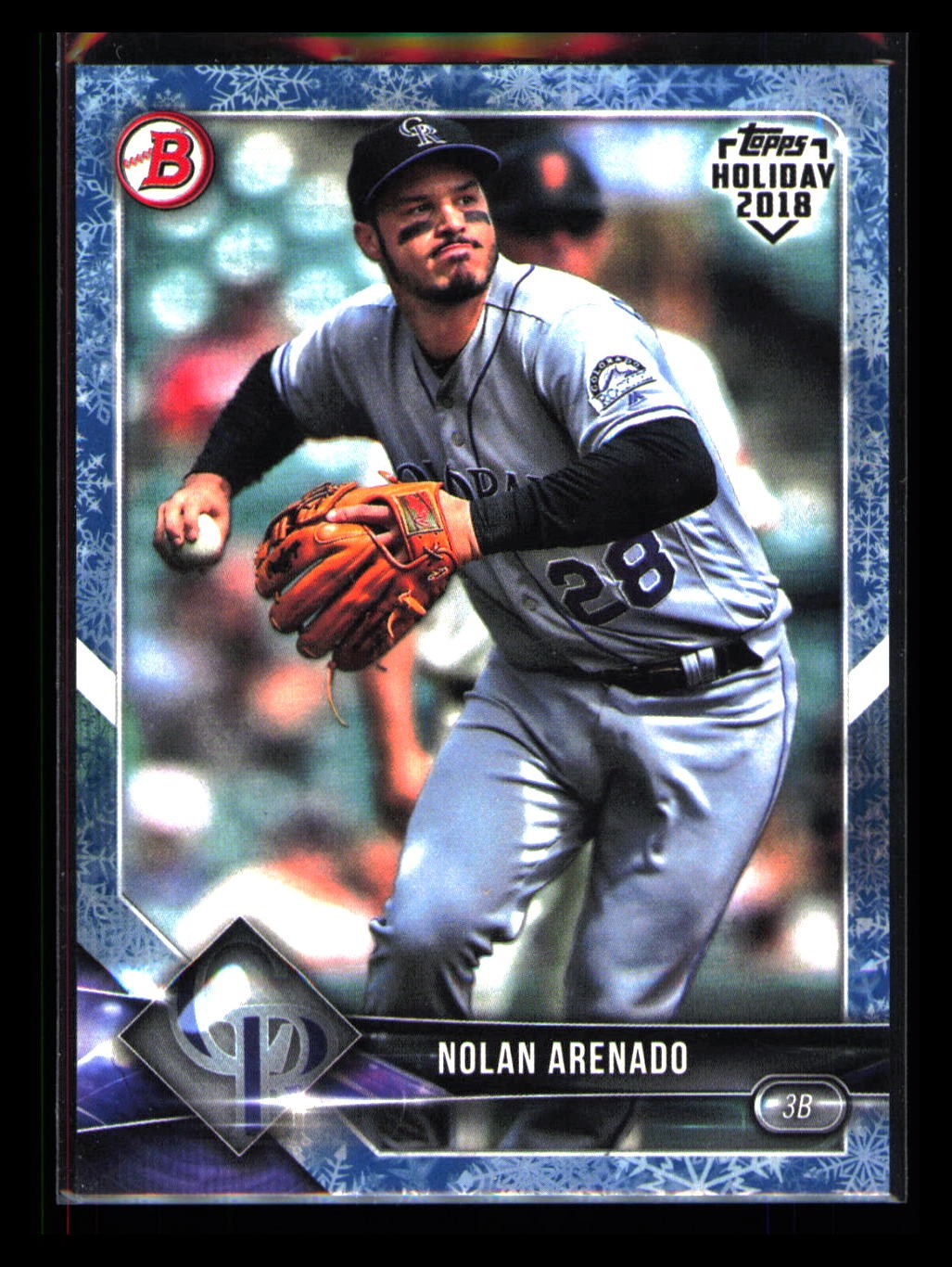 2018 Topps Holiday Bowman #TH-NAR Nolan Arenado White Snow #/50