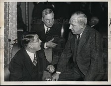 1936 Press Photo Branch Rickey, Sam Brandon and Warren Giles at Major League met