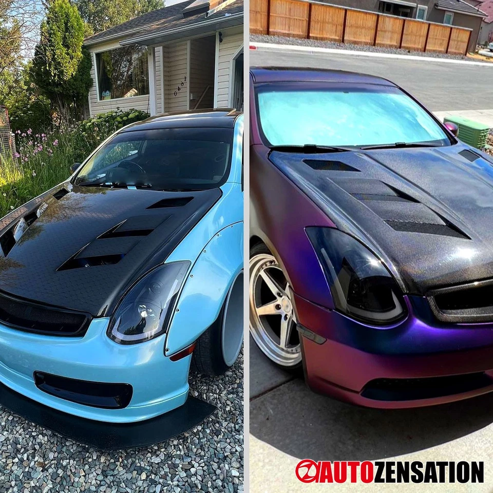 Fit 2003-2007 Infiniti G35 Coupe Black Smoke Projector Headlights LED Sequential Foto 3 de 4