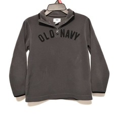 Old Navy sz S boys Gray Fleece Pullover Jacket 1/4 Zip long Sleeve