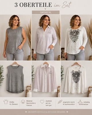 3 x Shirt Bluse Tunika Gina Tricot Fairfield La Martina Gr. XL Top Zustand