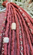 New Set Auburn Synthetic Dreadlock Extensions – 20SE Dreads, 55-60 cm, Handmade
