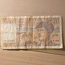 Frankreich 20 Francs Banknote/Geldschein Banque de France 1992/1997 Einzelst&uuml;ck