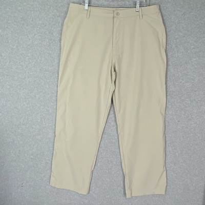 Champion Pants Mens 38x30 Beige Straight Leg Stretch Active Casual Golf