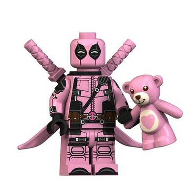 Deadpool pink / Klemmbaustein Custom Minifigur MOC   Neu